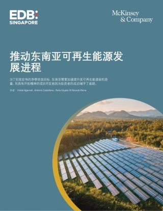 推动东南亚可再生能源发展进程报告