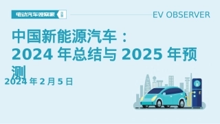 中国新能源汽车：2024年总结与2025年预测