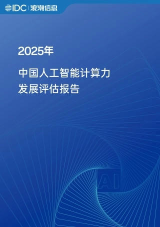 2025年中国人工智能计算力发展评估报告