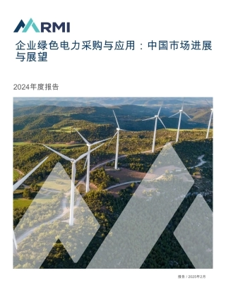 企业绿色电力采购与应用：中国市场进展与展望2024年度报告