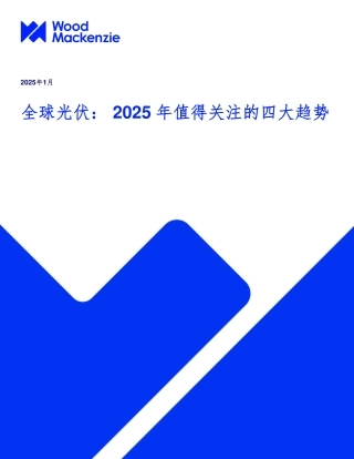 全球光伏：2025 年值得关注的四大趋势