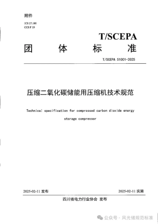 压缩二氧化碳储能用压缩机技术规范