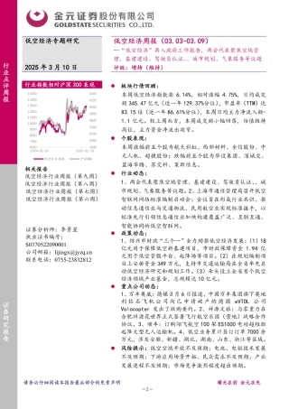 金元证券：“低空经济”再入政府工作报告，两会代表聚焦空域管理、基建建设、驾驶员认证、城市规划、气象服务等议题