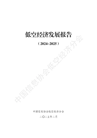 低空经济发展报告（2024-2025）