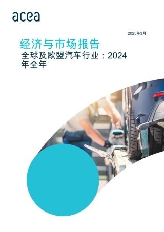 经济与市场报告：全球及欧盟汽车行业：2024年全年