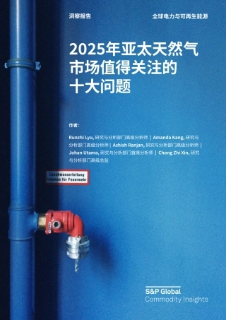 标普全球：2025年亚太天然气市场值得关注的十大问题洞察报告