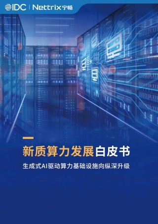 IDC国际数据公司：新质算力发展白皮书：生成式AI驱动算力基础设施向纵深升级