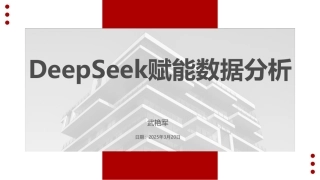 武艳军：2025年DeepSeek赋能数据分析报告