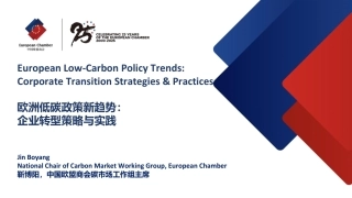 中国欧盟商会 靳博阳：欧洲低碳政策新趋势：企业转型策略与实践