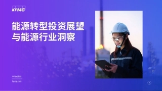 毕马威：能源转型投资展望与能源行业洞察