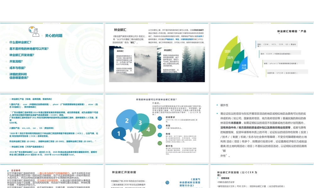 林业碳汇开发与交易