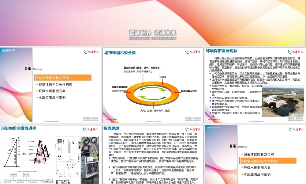 智慧环保解决方案--大唐电信.pptx
