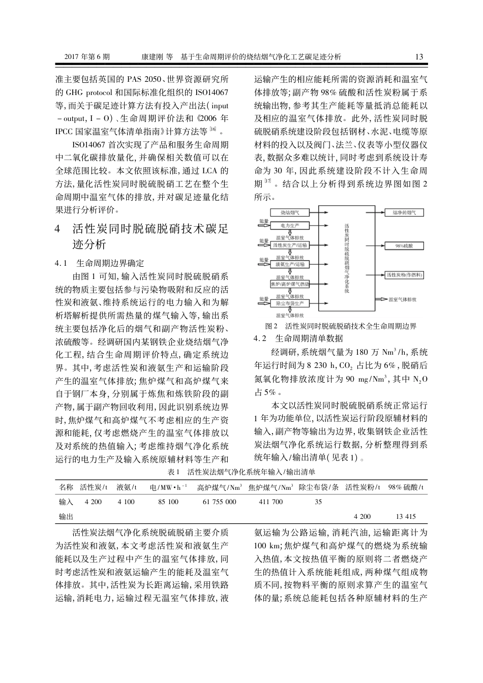 基于生命周期评价的烧结烟气净化工艺碳足迹分析_第3页