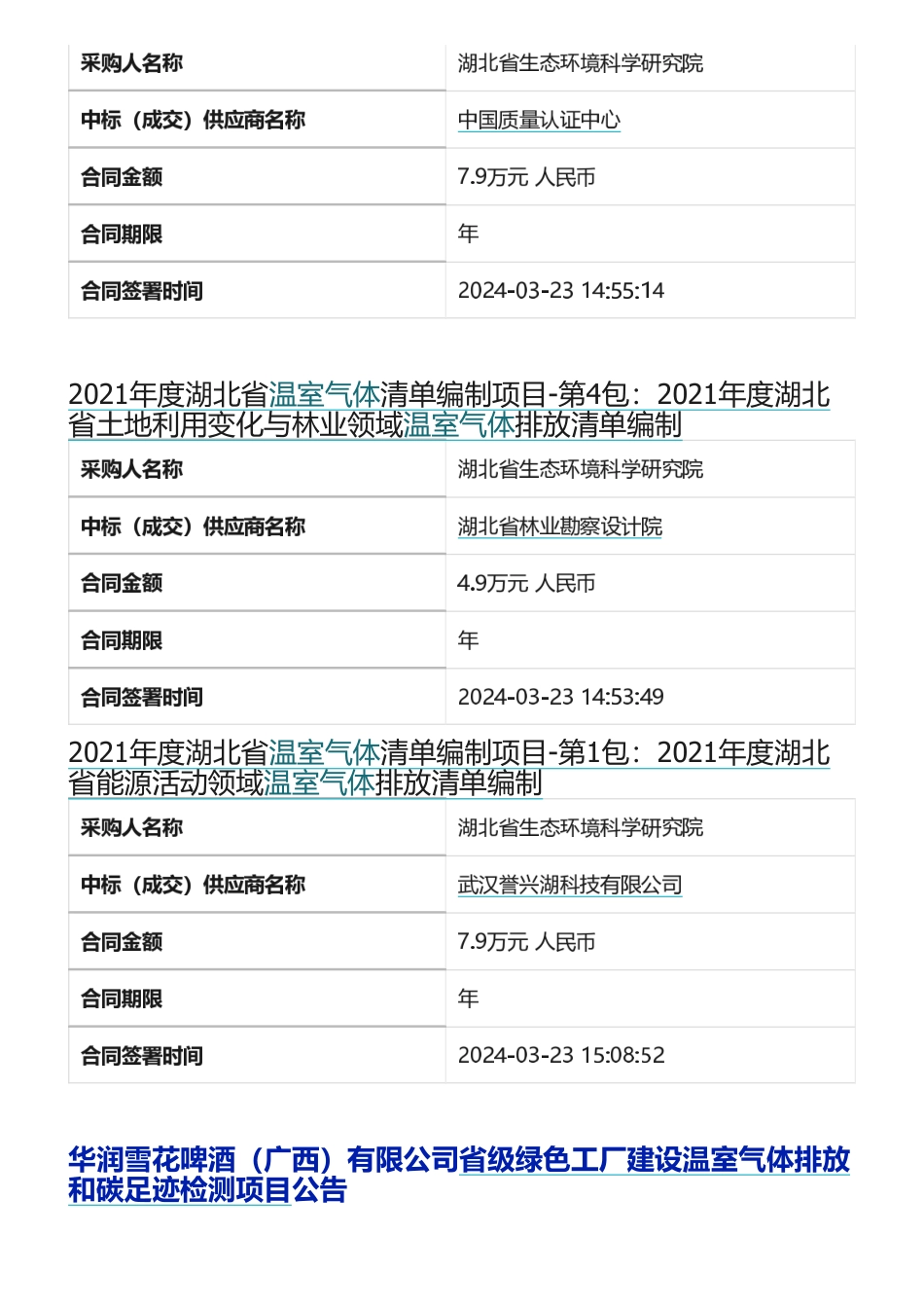 【中标_招标】2021年度湖北省温室气体清单编制项目等批量中标_招标信息_第2页