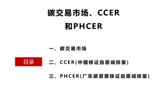 碳交易市场、CCER、PHCER