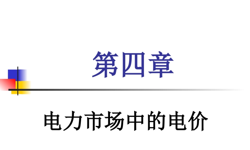 电力市场中的电价