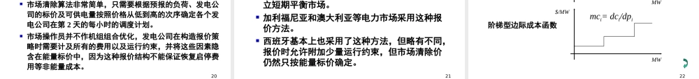 电力市场中发电厂商的竞价策略