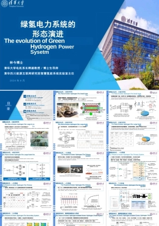 绿氢电力系统的形态演进——清华大学 林今