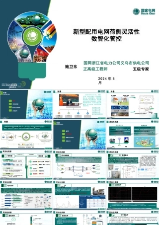 新型配用电网荷侧灵活性数智化管控——国网浙江 鲍卫东