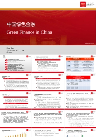 中国绿色金融——中国人民银行金融研究所