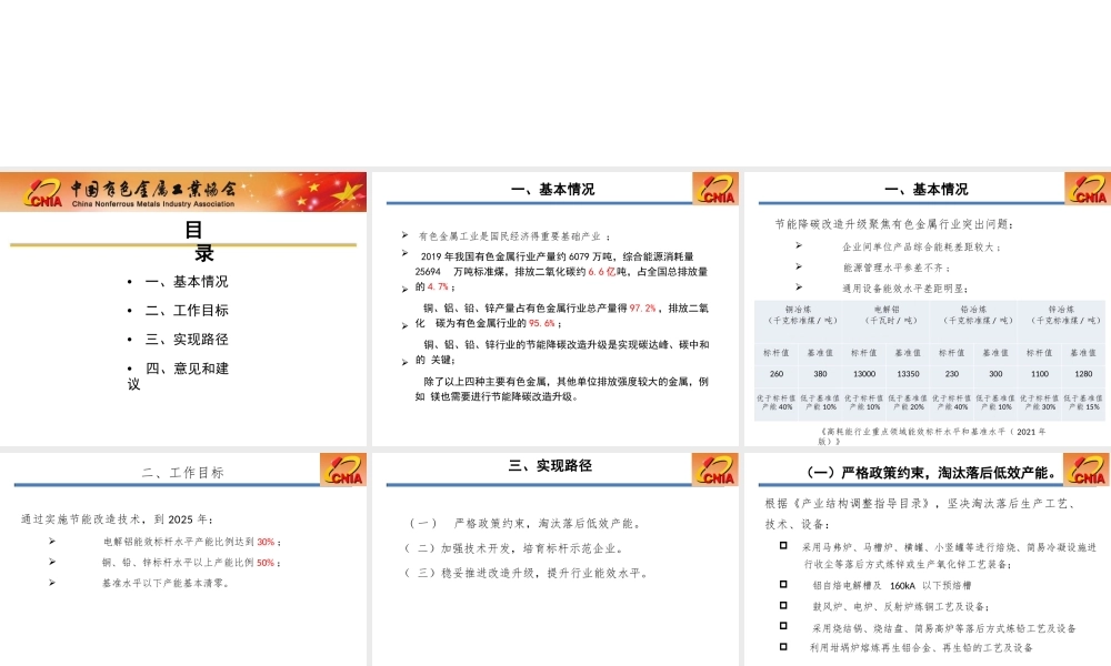有色金属冶炼行业节能降碳改造升级实施指南——中国有色金属工业协会 邵朱强