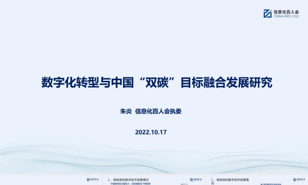 数字化转型与中国“双碳”目标融合发展研究——朱炎