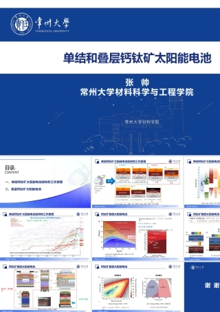 单结和叠层钙钛矿太阳能电池——张帅