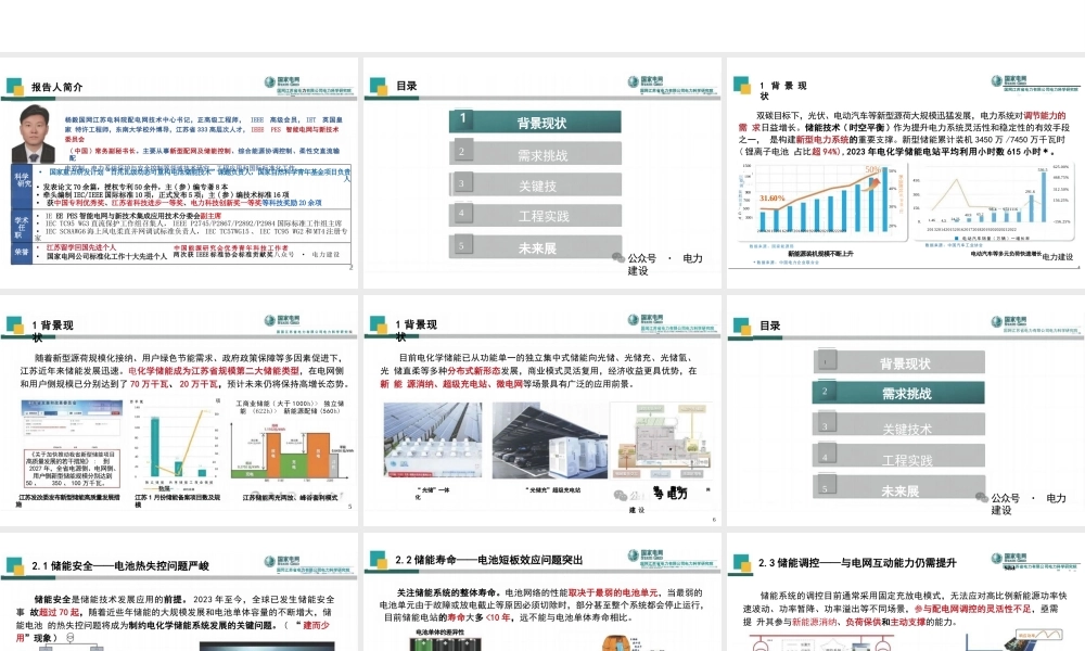 分布式新型储能关键技术及工程应用