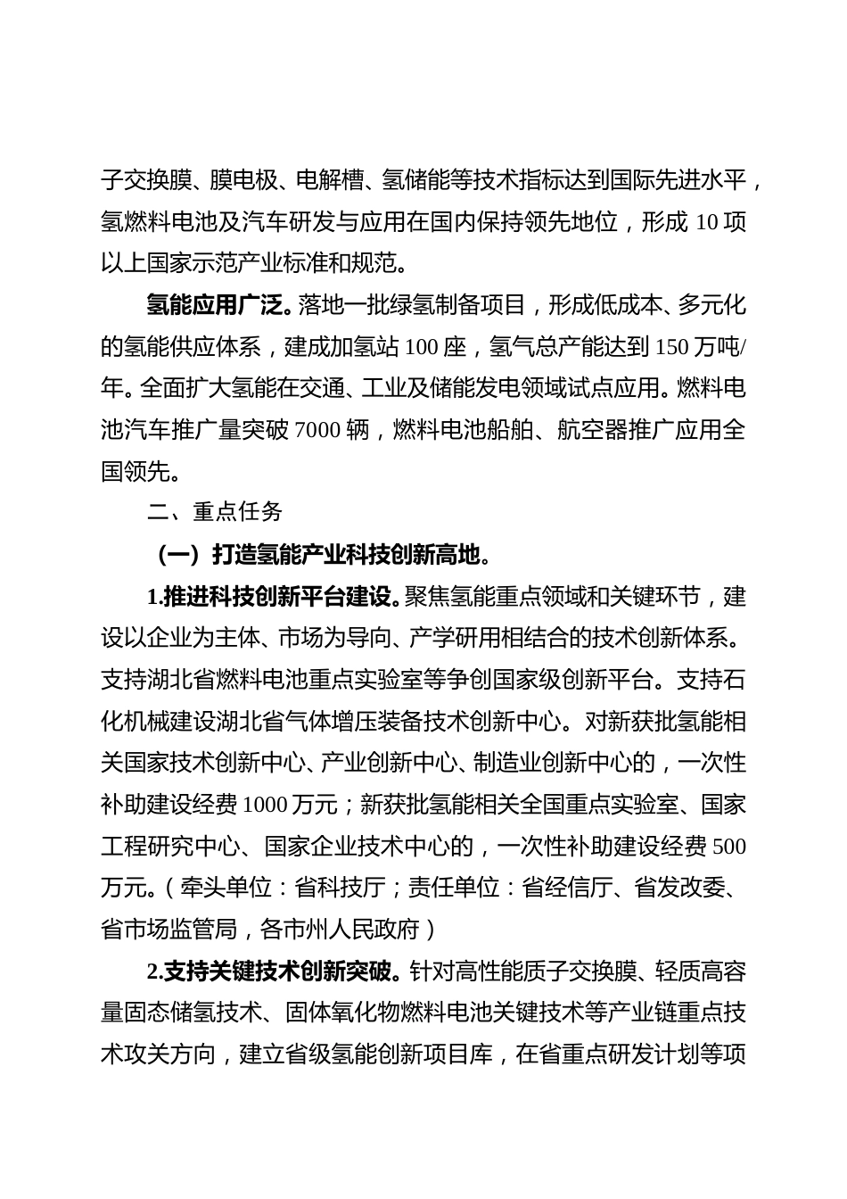 湖北省经济和信息化厅：湖北省加快发展氢能产业行动方案（2024-2027年）（征求意见稿）_第2页