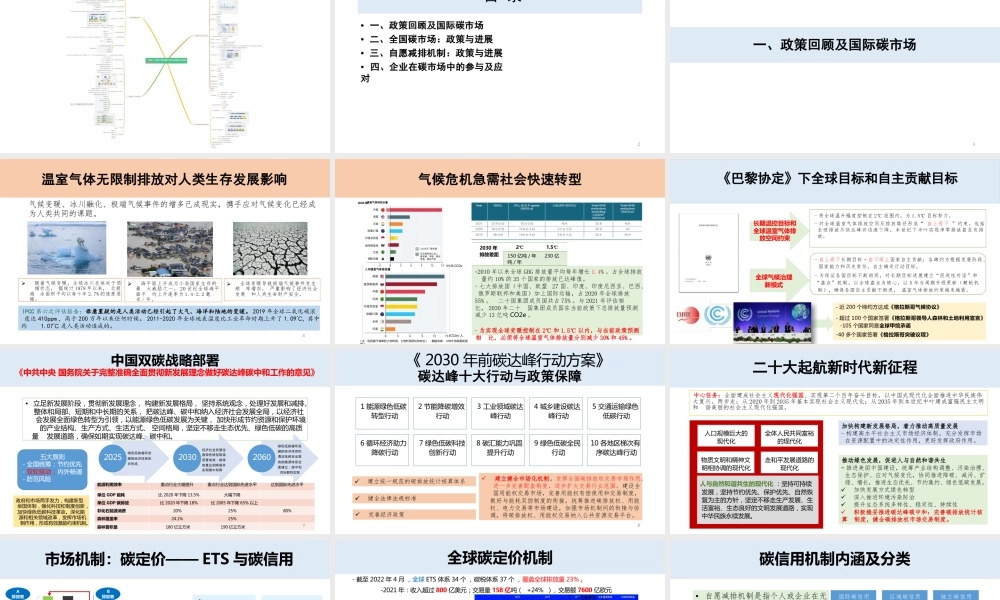 【专家PPT】“双碳”背景下我国碳市场机制建设及进展