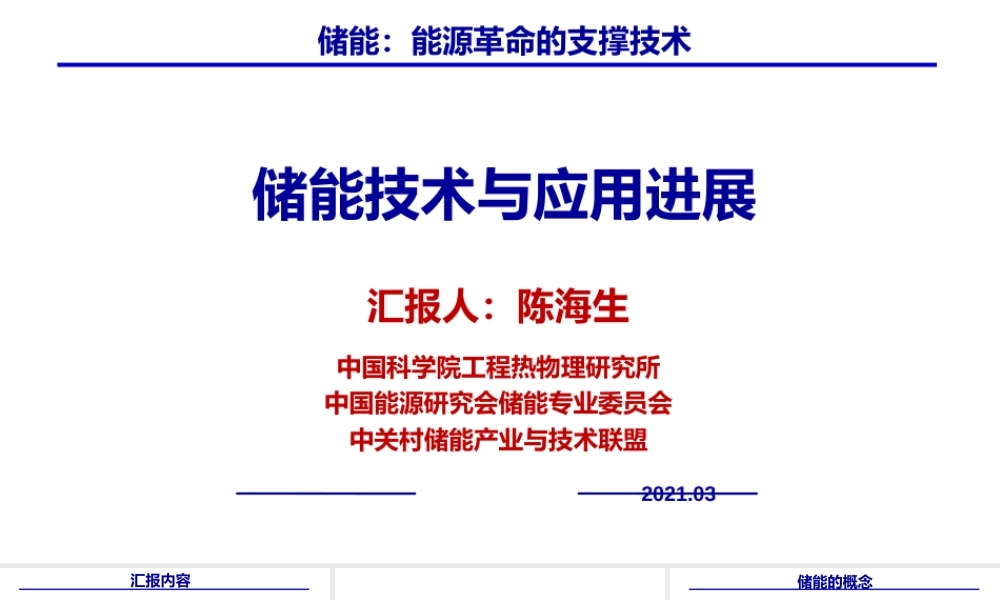储能技术与应用进展——陈海生