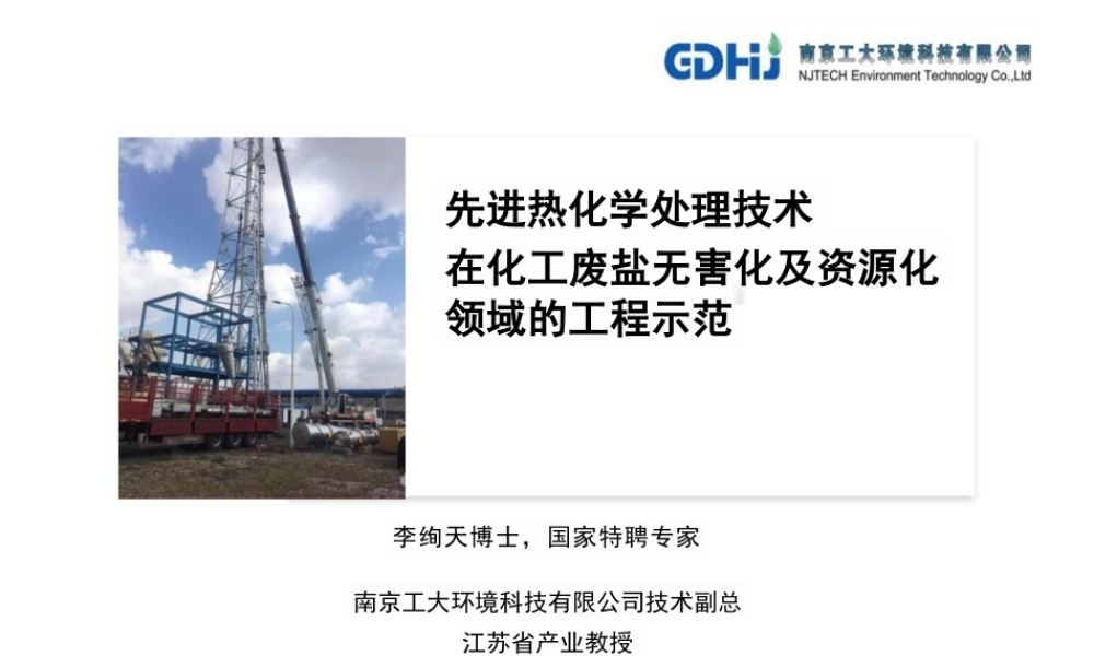 【专家PPT】化工废盐无害化与资源化利用技术介绍