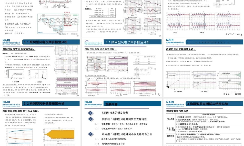 构网型风电并网暂态支撑特性和小扰动稳定性分析与实证