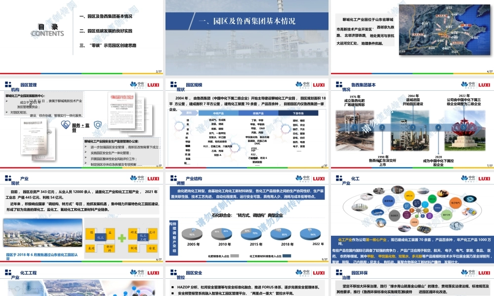聊城化工产业园低碳发展实践分享