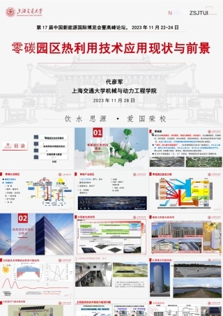 零碳园区热利用技术应用现状与前景-20231128-上海交大代彦军-36页