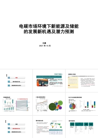 【专家PPT】电碳市场环境下新能源及储能的发展新机遇及潜力预测