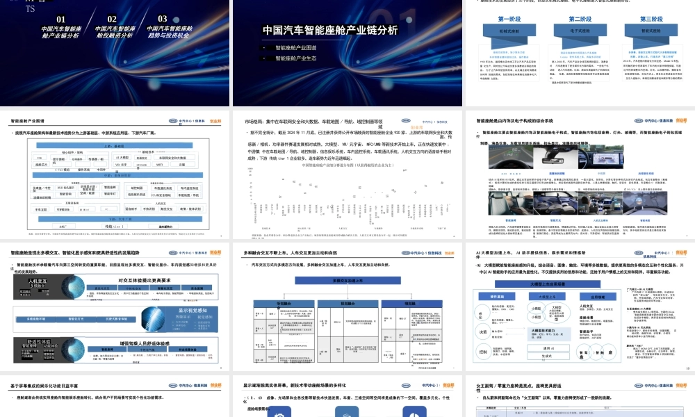 2024年汽车智能座舱投融资研究白皮书