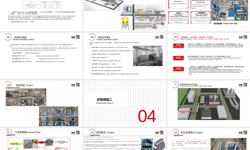 煤矿乏风瓦斯综合利用减排项目