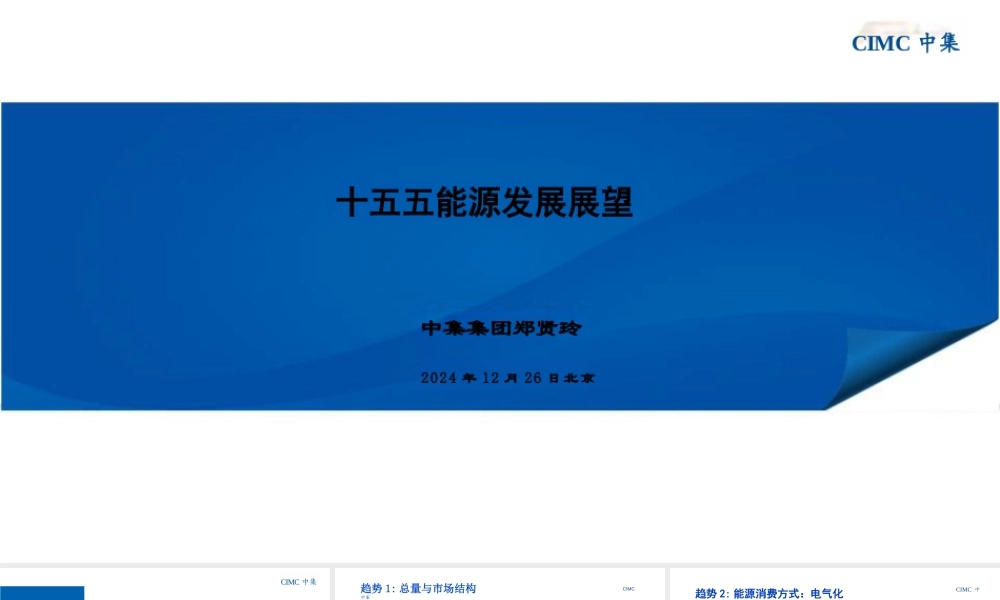 十五五能源发展展望——郑贤玲