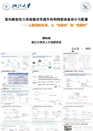 面向新型电力系统稳定性提升的构网型装备设计与配置——黄林彬