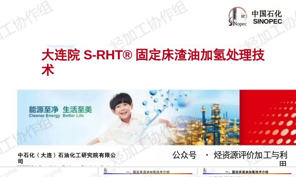大连院S-RHT®固定床渣油加氢处理技术
