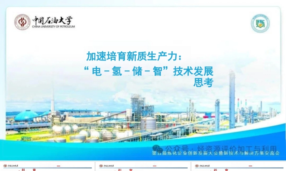 加速培育新质生产力：“电氢储智”技术发展思考