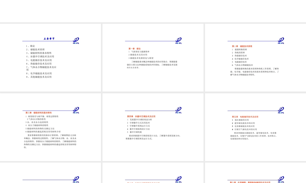 全套储能原理与技术培训课件（350页）