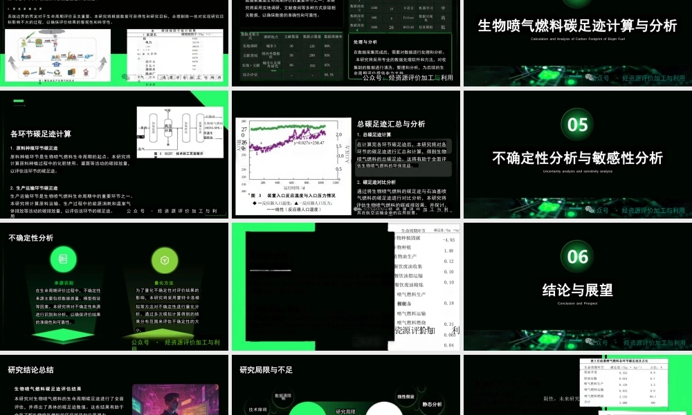 生物喷气燃料生命周期碳足迹研究
