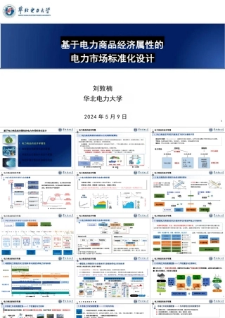 基于电力商品经济属性的电力市场标准化设计——刘敦楠