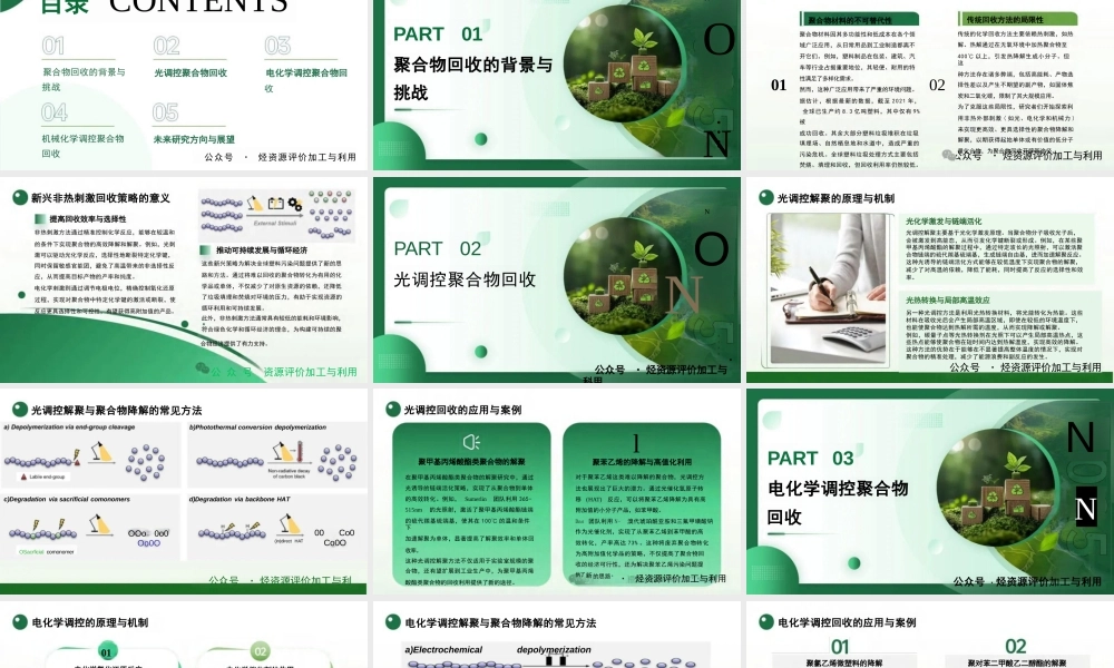 利用非热解技术实现聚合物回收利用