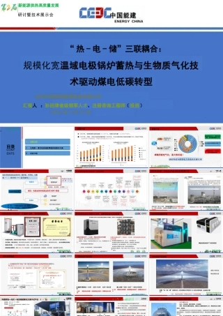 孙田津：“热-电-储”三联耦合：规模化宽温域电极锅炉蓄热耦合生物质气化技术驱动煤电低碳转型