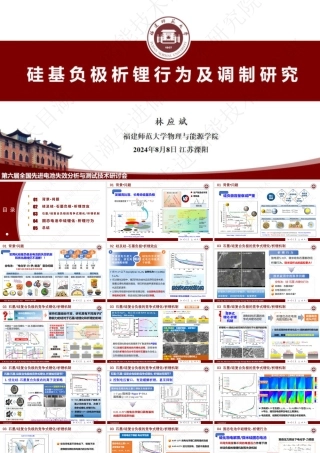 福建师范大学 林应斌：硅基负极析锂行为及调制研究
