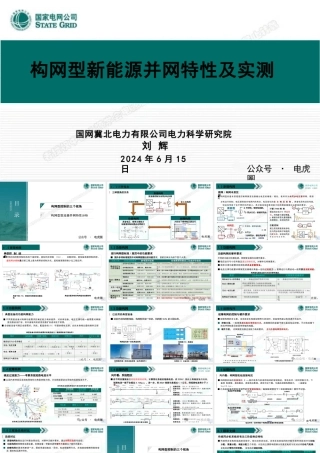 国家电网 刘辉：构网型新能源并网特性及实测
