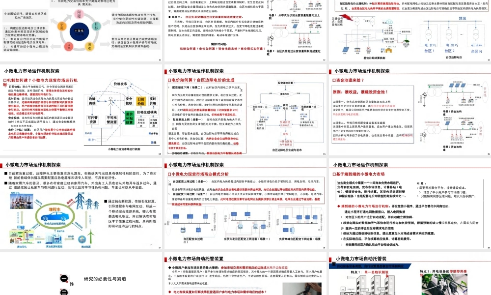 贵州电网公司电力科学研究院：促进农村分布式发用电资源高效配置的台区级小微电力市场机制探索